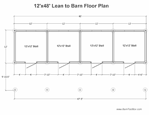 Leanto Barn Floor Plan