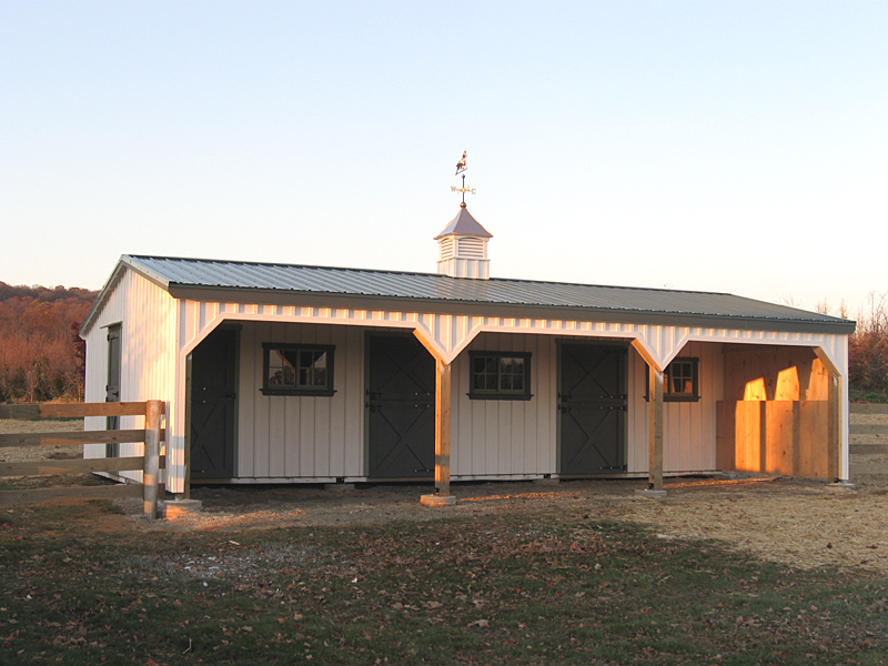 Horse Pole Barn Lean to Shed Plans