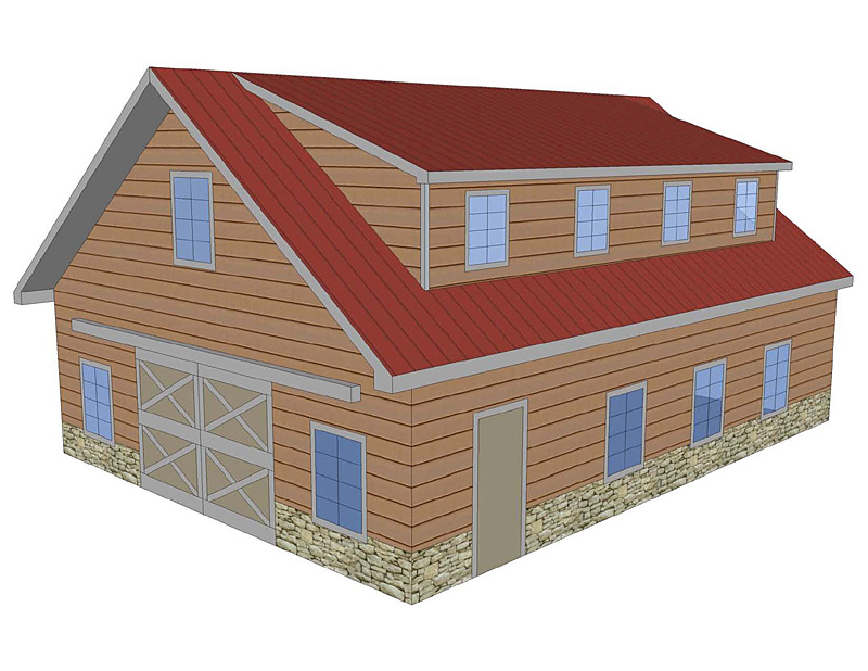  dormers available but mostly used styles are gabled dormer and a shed