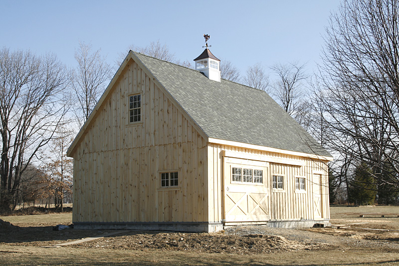 Barn with high roof pitch