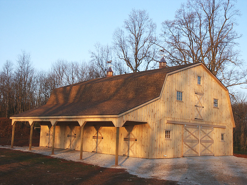 Pole Barn with Gambrel Roof Plans
