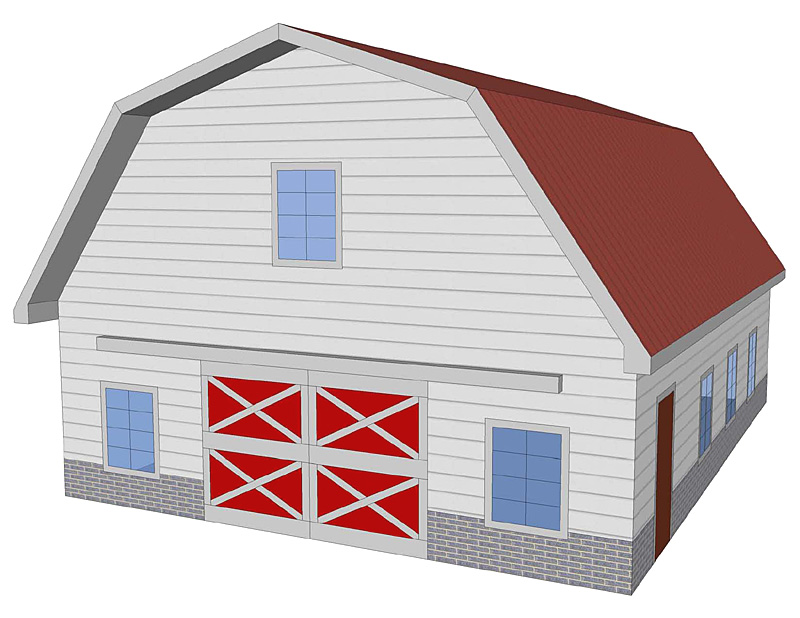 Gambrel Roof Barn Plans