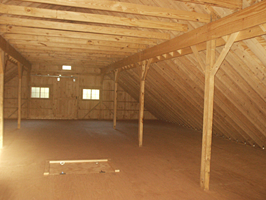 Full Loft Built with Rafters