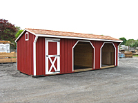 10'x28' Run In Shed - Painted Red