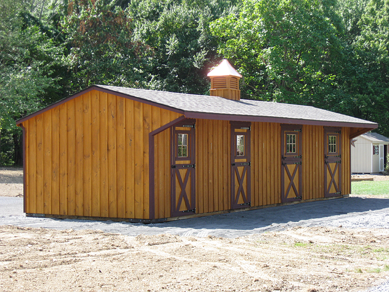 barn shed construction prefab shedrow horse barns
